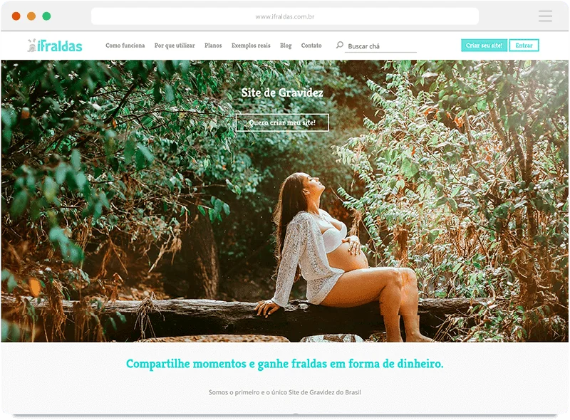 iFraldas.com.br - Chá de fraldas ou chá revelação online Comece criando seu site para o chá de bebê ou chá revelação online