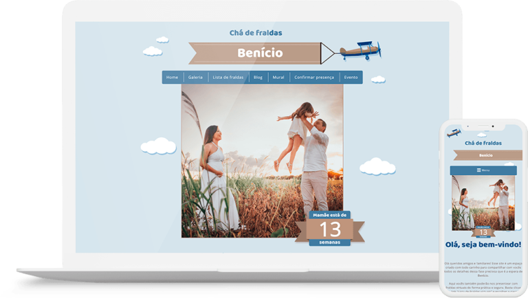 Tema Aviação para chá de bebê com o iFraldas