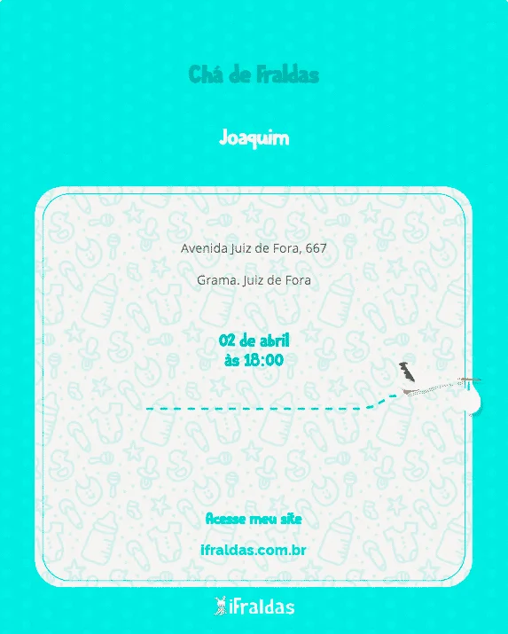 Convite tema para chá de bebê cegonha
