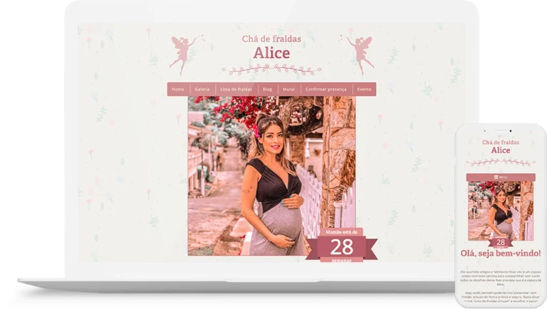 Mockup de Tema Fadas do iFraldas.