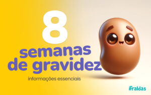 8 semanas de gravidez com bebê em forma de feijão feliz