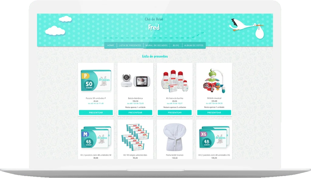 Lista de presentes para chá de bebê com a iFraldas!