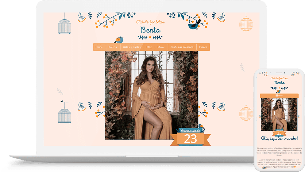 mockup desktop iFraldas tema jardim