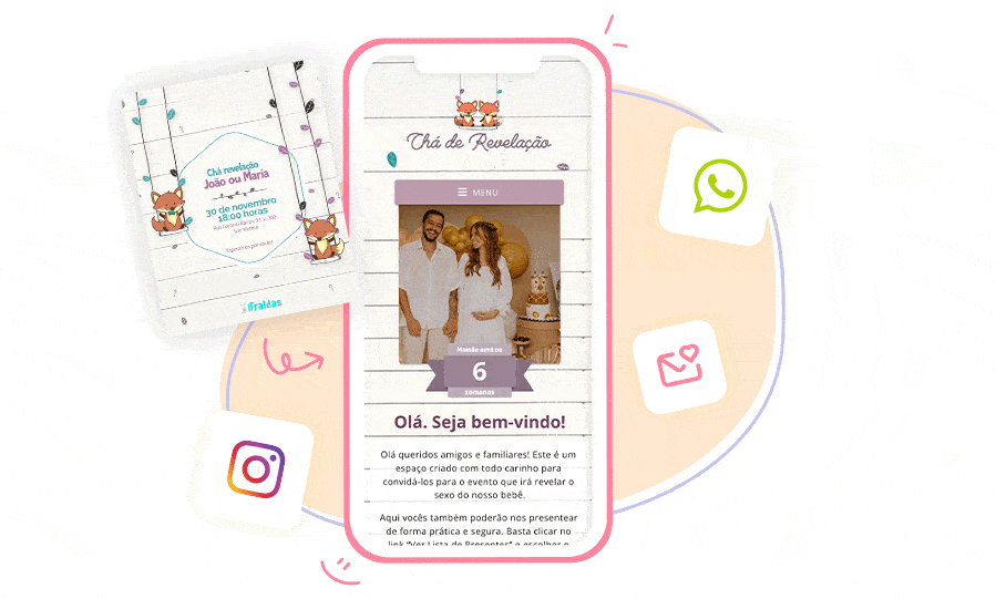 como funciona compartihe cha revelcao