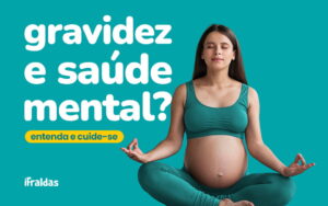 Saúde mental da grávida em posição de yoga.