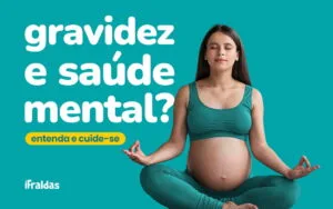 Saúde mental da grávida em posição de yoga.