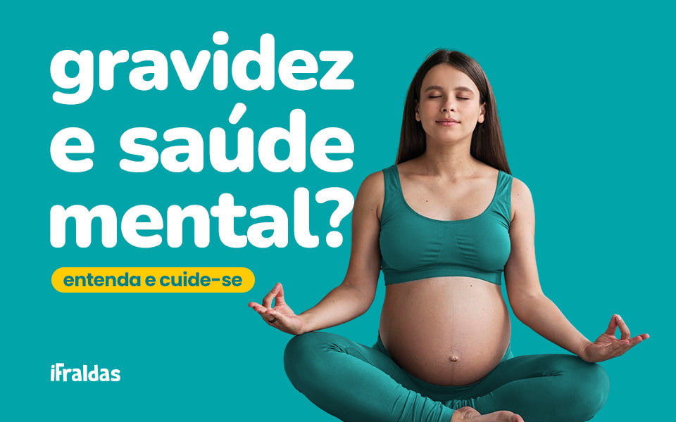Saúde mental da grávida em posição de yoga.