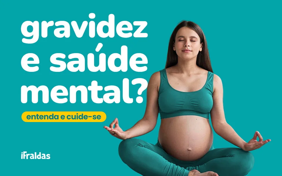 Saúde mental da grávida em posição de yoga.