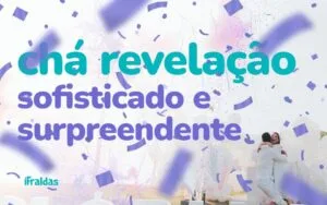 Chá revelação sofisticado e surpreendente