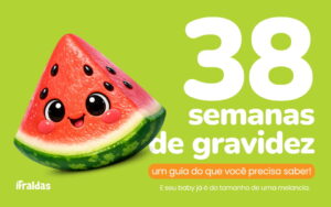 Semana Mundial De Amamentação 4 Melancia fofa com texto sobre semanas de gravidez