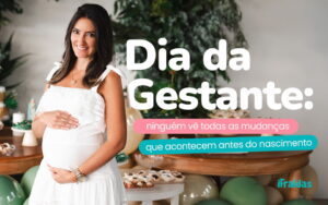 Dinheiro Ou Fraldas? Veja Os Benefícios De Cada Um No Seu Chá De Bebê 3 Mulher grávida sorrindo para dia da gestante.
